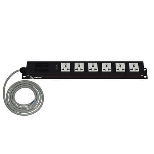 Ổ điện 6 cổng có cầu giao cho tủ mạng AMTEC AMP106-MCB16