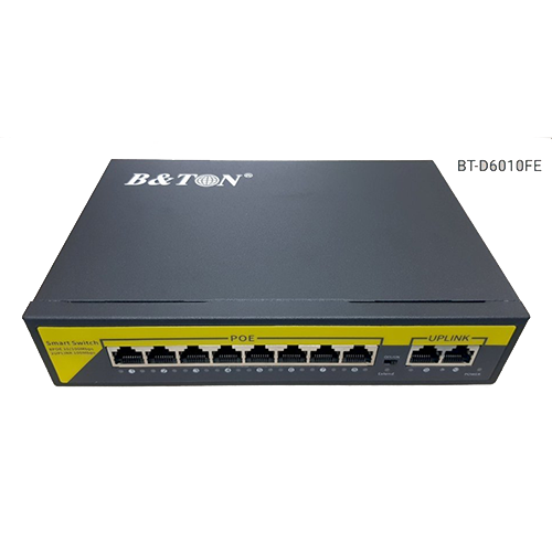 Bộ chia mạng cấp nguồn POE 8 cổng hiệu B&Ton BT-D6010FE