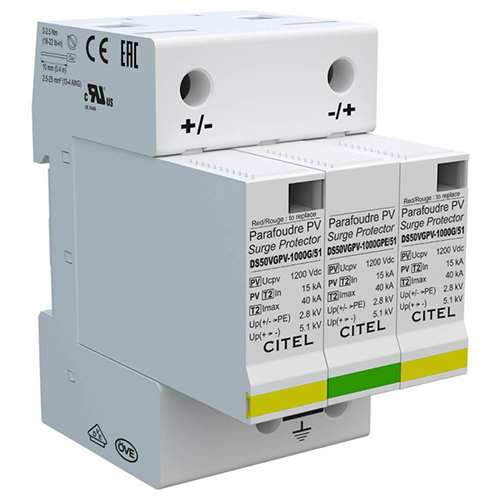 Chống sét 1000Vdc, Type 2, 40kA CITEL DS50VGPVS-1000G/51