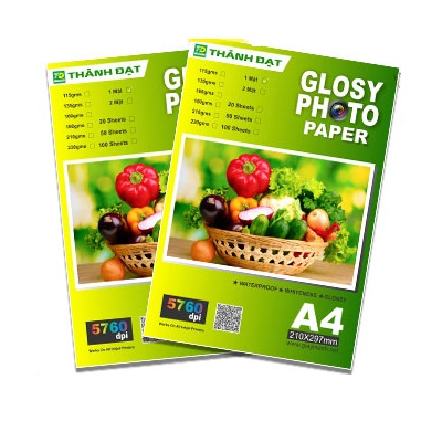 Giấy In Ảnh 1 Mặt Khổ A4 180 gsm