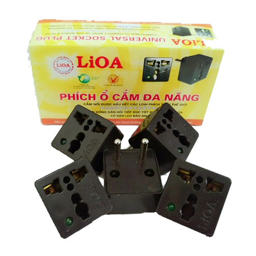 Phích cắm Lioa chuyển 3 chân sang 2 chân