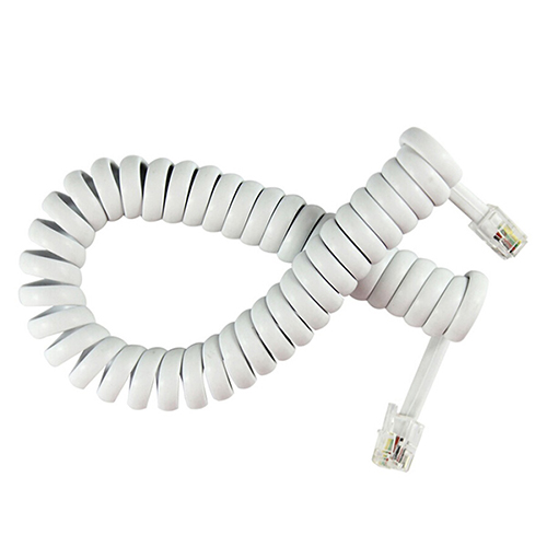 Dây xoắn điện thoại bàn trắng