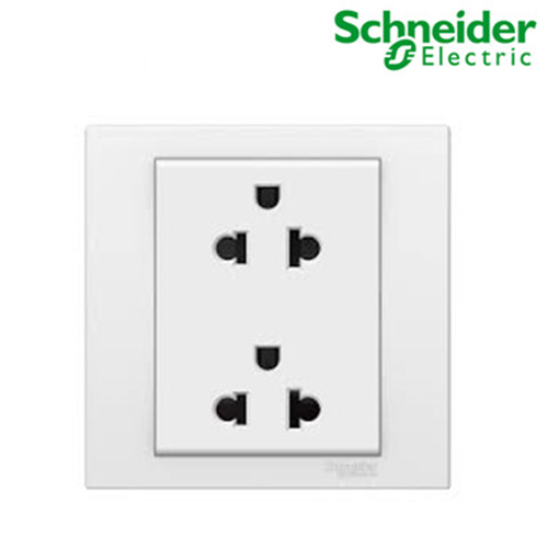 Bộ ổ cắm đôi 3 chấu 16A Vivace Schneider M3TS426UST2-WE