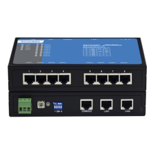Bộ chuyển đổi 8 cổng RS-232/485/422 sang 2 cổng Ethernet 3Onedata NP318T-8DI(3IN1)-RJ-P(12-48VDC)