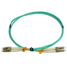 LC-LC 50/125XG OM3 Fiber Patch Cable, Duplex, LSZH&OFNR, 3M AMP 1-2105027-3