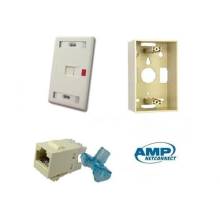 Bộ Outlet cho mạng LAN CAT6 AMP 1 cổng