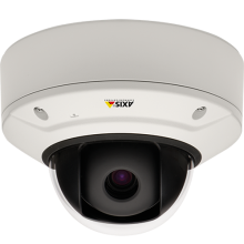AXIS Q3708-PVE Network Camera 180° overview in challenging light conditions