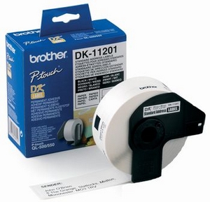 nhan brother dk11201black on white  chu den nen trang kho 29mm x 90m