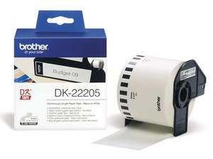 nhan brother dk22205 black on white chu den nen trang kho 62mm x 30.48mm
