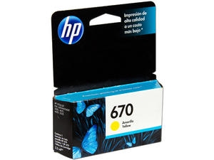 Mực in HP 670 Yellow Ink Cartridge (CZ116AL)